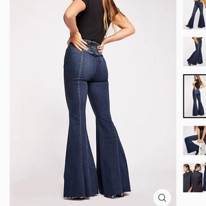 Free People We the Free CRVY Super High Rise Lace-Up Corset Back Never Used